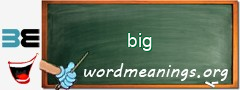 WordMeaning blackboard for big